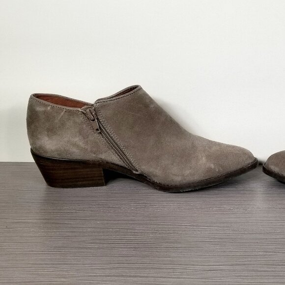 Lucky Brand Faithly Ankle Bootie, Taupe Suede, Womens Various Sizes - Picture 6 of 11